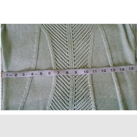 Women's Reitmans Open Knit Pullover with Tank Top, Light Green, Small - Picture 9 of 16